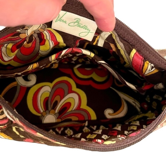 Vera Bradley Puccini Maggie Small Shoulder Bag Purse Retired Warm Neutrals Quilt - Picture 6 of 8